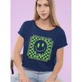 thumbnail image 2 of Keep Smiling Drip Face Crop Tee Women's -SelectDesign Designs, 2 of 4