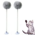 thumbnail image 2 of 2PCS Cat Teaser Wand Interactive Pompom Bell Spring Suction Cup Cat Wand Cat Toy, 2 of 10