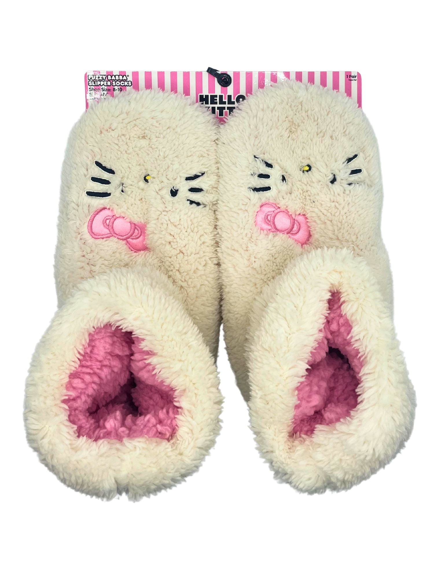 Hello Kitty Women's Plush Bootie Slipper Socks, 1-Pack, Sizes S/M-M/L