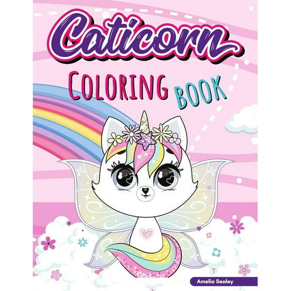 Cat Unicon Coloring Book for Kids: Adorable Cat Unicorn Coloring book for Girls ages 4-8, (Paperback)