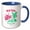 Blue/White, variant on 3drose, New York State, the Usa. the Empire State. Established in 1788, 11oz Two-tone Blue Mug