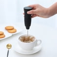 thumbnail image 4 of Stainless Steel Mini Hand-held Milk Beater for Coffee, Matcha, Hot Chocolate - Ergonomic Design, Easy to Clean, BPA-free Black, 4 of 5