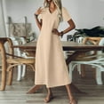thumbnail image 7 of Ashirexll Womens Summer Dresses, Flowy Dresses for Women, Classic V-Neck Short Sleeve Casual Loose Summer A-Line Dress, 7 of 7