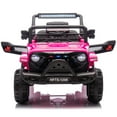 thumbnail image 3 of 12V Kids Electric Ride-On Truck Car with Remote Control, Dual Drive, 4-Wheel Suspension, Music & Early Education Mode, Bluetooth/USB/MP3, Mic Jack, LED Lights – For Toddlers Ages 1-4, 3 of 6