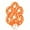 Orange With White, variant on PMU 100 Pcs Graduation Balloons PartyTex 11 inch Premium Emerald Green with All-Over Print White Grad Caps-Confetti and Streamers Graduation Party Decorations