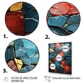 thumbnail image 3 of Designart "Marble Elegance in Blue and Red II" Abstract Canvas Wall Art - Modern Blue Abstract Marble Living Room Canvas Art, 3 of 6
