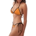 thumbnail image 5 of Zufioo Orange Glitter2 for Women's Bikini Set,High Elastic Swimsuit and Swim Trunks Two-piece Set-Removable Chest Pad,Strap Style,Pool and Beach Swimwear-Medium, 5 of 7