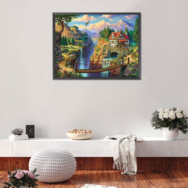 Cuadros Decorativos Kit de pintura de diamantes 5D Mosaico de diamantes redondos completos de paisaje Ndcxsfigh Nuevos Originales