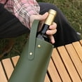 thumbnail image 4 of Wine Gift Bag Reusable Leather Wine Tote Single Bottle Champagne Beer Gift Bags For Birthday Wedding Picnic Party Christmas Gifts/ Leather Wine Packaging Bag Dark Green, 4 of 8