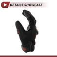 thumbnail image 3 of 1 Pair Motorcycle Cycling Gloves Breathable Heat Dissipation Cycling Gloves XL Black Red Polar Fleece, 3 of 6