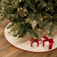 thumbnail image 2 of Colonial Mills WL41R050X050 50 x 50 in. Cozy Wool Trimmed Holiday Tree Skirt - Natural, 2 of 4