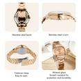 thumbnail image 4 of Watch for Women Analog Quartz Watch Fashion Simple Wristwatch Stainless Steel Watch Band Ladies Watch Waterproof Luminous Pointer, 4 of 8