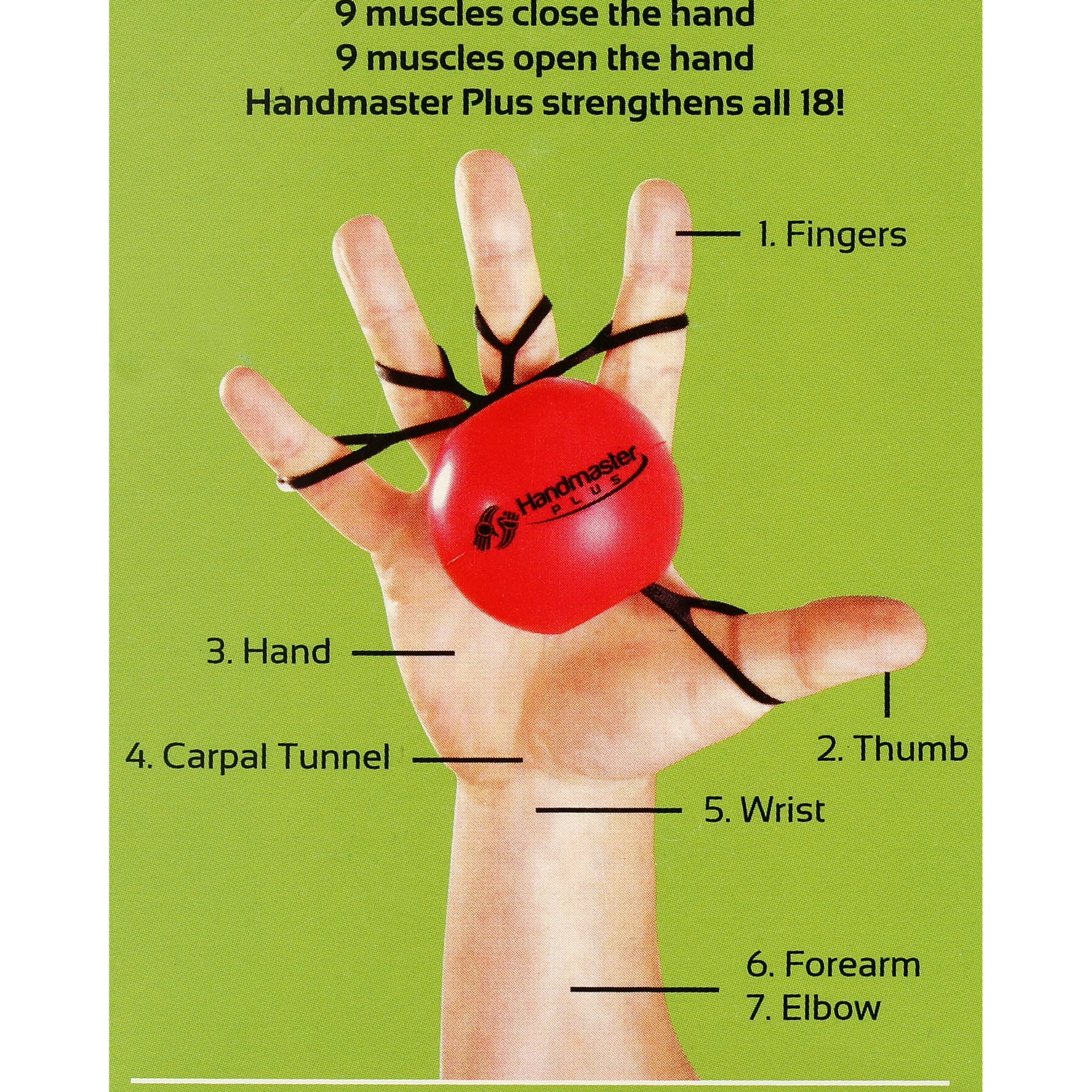 HandMaster Plus 2-Pack Exerciser Set for Post-Treatment Recovery and Training for Stability & Performance of the Finger, Thumb, Hand, Wrist, Carpal Tunnel, Forearm & Elbow.