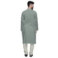 thumbnail image 3 of Atasi Designer Kurta Set For Boys Printed Long Kurta Pajama Summer Clothing, 3 of 4
