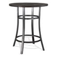 thumbnail image 1 of Flint Hauteur de Bar Table Ronde 42 Pouces - Brun Foncé Bois Acajou n Métal, 1 of 6