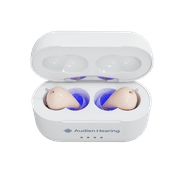 Audien Hearing Atom Pro 2 OTC Rechargeable Hearing Aids, Noise Cancelling, Universal Fit, 1 Pair