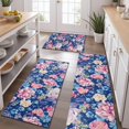 thumbnail image 2 of Pioneer Flower Floral Print Pattern Kitchen Rugs Sets Of 3,Kitchen Runner Rugs Non Skid Washable,Decorative Kitchen Floor Mats for Kitchen,Sink,Laundry,17"x30"+ 17"x47" + 17"x59", 2 of 6