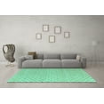 thumbnail image 3 of Ahgly Company Machine Washable Indoor Rectangle Solid Turquoise Blue Modern Area Rugs, 6' x 9', 3 of 4