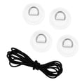 thumbnail image 3 of Pack Stainless Steel D- Pad Patch and 5mm Shock Cord for Kayak Canoes Rigging Inflatable Boat Raft Dinghy Kayak Accessories - White, 3 of 6