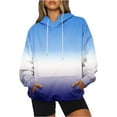 thumbnail image 4 of hxobax Womens Oversized Hoodies Drawstring Pullover Sweatshirts Drop Shoulder Drawstring Hooded Tops, 4 of 7