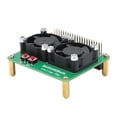 thumbnail image 2 of Ventilador de enfriamiento dual de color, ventilador de enfriamiento Computadora SingleChip para Raspberry Pi Placa de enfriamiento dual Accesorio de computadora Diseño fácil de usar, 2 of 8