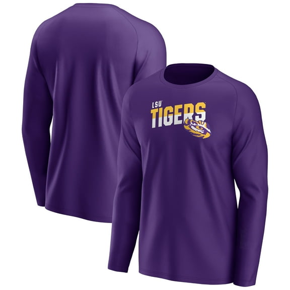 Men's Purple LSU Tigers  Long Sleeve T-Shirt