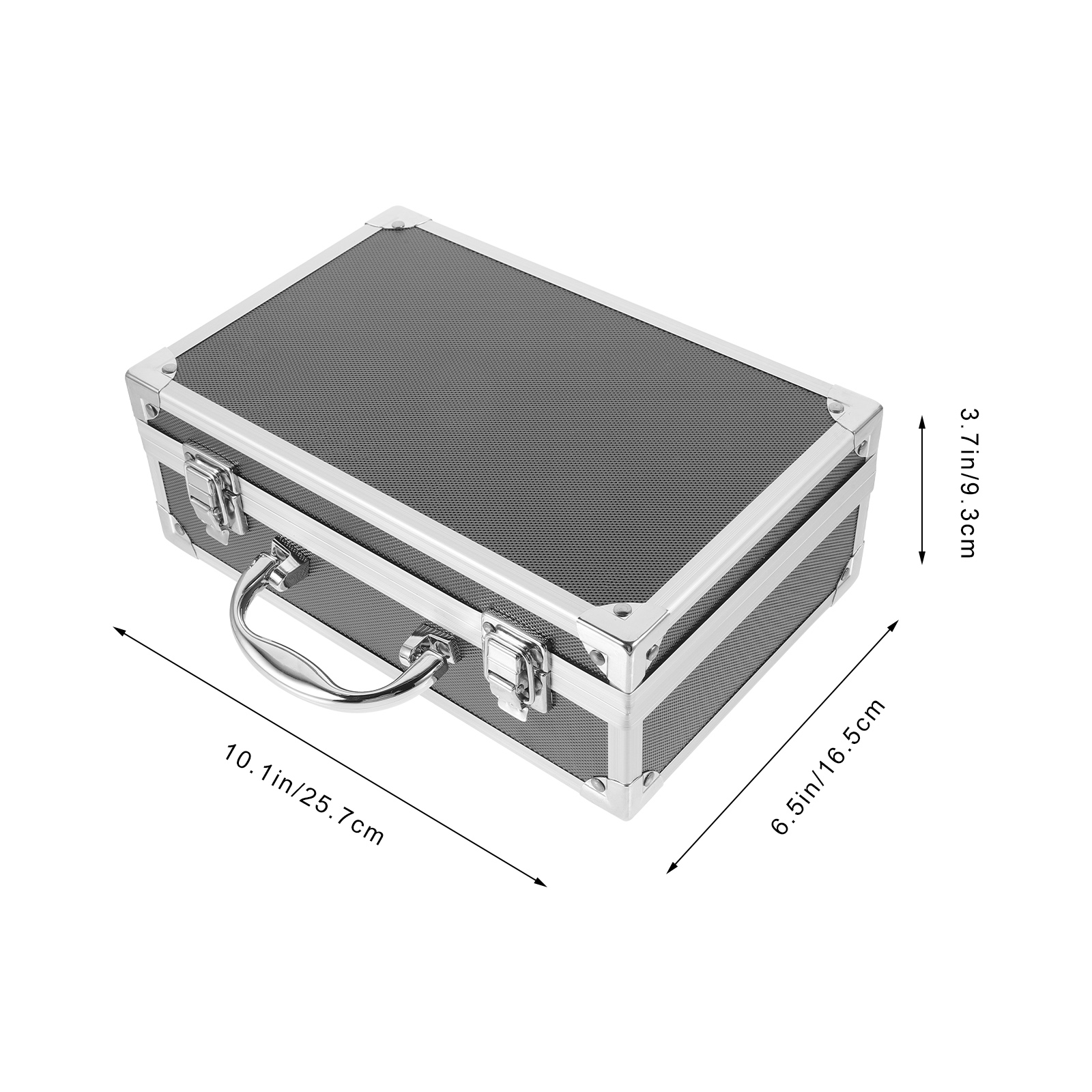 Portable Aluminum Alloy Tool Box Case Small Suitcases Black