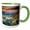 Green/White, variant on 3drose, Mountainside Along the Blue Ridge Parkway, 15oz Two-tone Black Mug