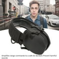 thumbnail image 4 of Noise Reduction Earmuffs, Hearing Protection with Built in Directional Microphone and Soft Padding Compact Folding Design for Sports Events Woodworking, 4 of 7