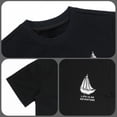 thumbnail image 3 of NIPAXO Boys T-Shirt Sailboat Print Cotton Blend Short Sleeve Nautical Graphic Tee for Boys, Black, Sizes 5-6Y, 3 of 5