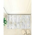thumbnail image 4 of Shag Bath Rugs Gray Branches Golden Leaves Gradient Plush Soft Fluffy Doormat Floor Carpet,Non-Slip Living Room Bedroom Kitchen Entryway Door Mats Vintage Forest, 4 of 6