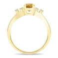 thumbnail image 3 of SZUL Women's Round Shaped Citrine and Diamond Sparkle Ring in 10K Yellow Gold, 3 of 5