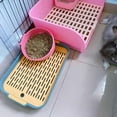 thumbnail image 4 of Rabbit Litter Box Grid Potty Trainer, 10.8 x 7.4 Inches, Guinea Pig Litter Box Anti Tip Pet Toilet Training Corner for Rabbit(White S), 4 of 6