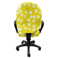 thumbnail image 3 of Floral Office Chair Slipcover, Illustration of Wildlife Garden Meadow Summer Flowers with Leaves, Protective Stretch Decorative Fabric Cover, Standard Size, Pale Earth Yellow White, by Ambesonne, 3 of 5