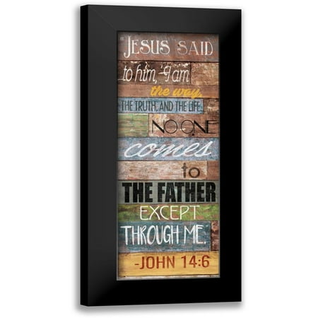 Grey, Jace 8x14 Black Modern Framed Museum Art Print Titled - Jesus Said