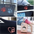 thumbnail image 7 of 6 Pcs Rhinestone Heart Paw Print 2 Style Self-Adhesive Stickers Bling Car Sticker with Plastic Box for Decorating Cars Bumper Window Laptops Luggage (Blue Red Off-White) Colorful, 7 of 7