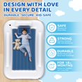 thumbnail image 2 of Cama inflable de viaje para niños pequeños Deeteck portátil de 152 cm con bomba, 2 of 9