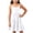 White, variant on SROBPTY Teen Girls Dresses Solid Sleeveless Crew Neck Tiered Mid-Length Sundress for 3-14Y