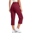 thumbnail image 4 of Fantaslook Women Capri Pants High Waisted Drawstring Summer Yoga Pants Workout Cropped Joggers Lounge Pants with Pockets, 4 of 9