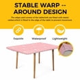 thumbnail image 4 of Watercolor Easter Table Cloths for 5 Foot Rectangle Tables, Cute Rabbits Eggs Cartoon Pink Patio Waterproof Elastic Fitted Tablecloths, Washable Rectangular Table Cover for Camping, 4 of 8