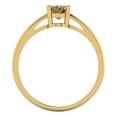 thumbnail image 4 of Clara Pucci 14K Yellow Gold 1ct Champagne Solitaire Ring for Women, 4 of 7