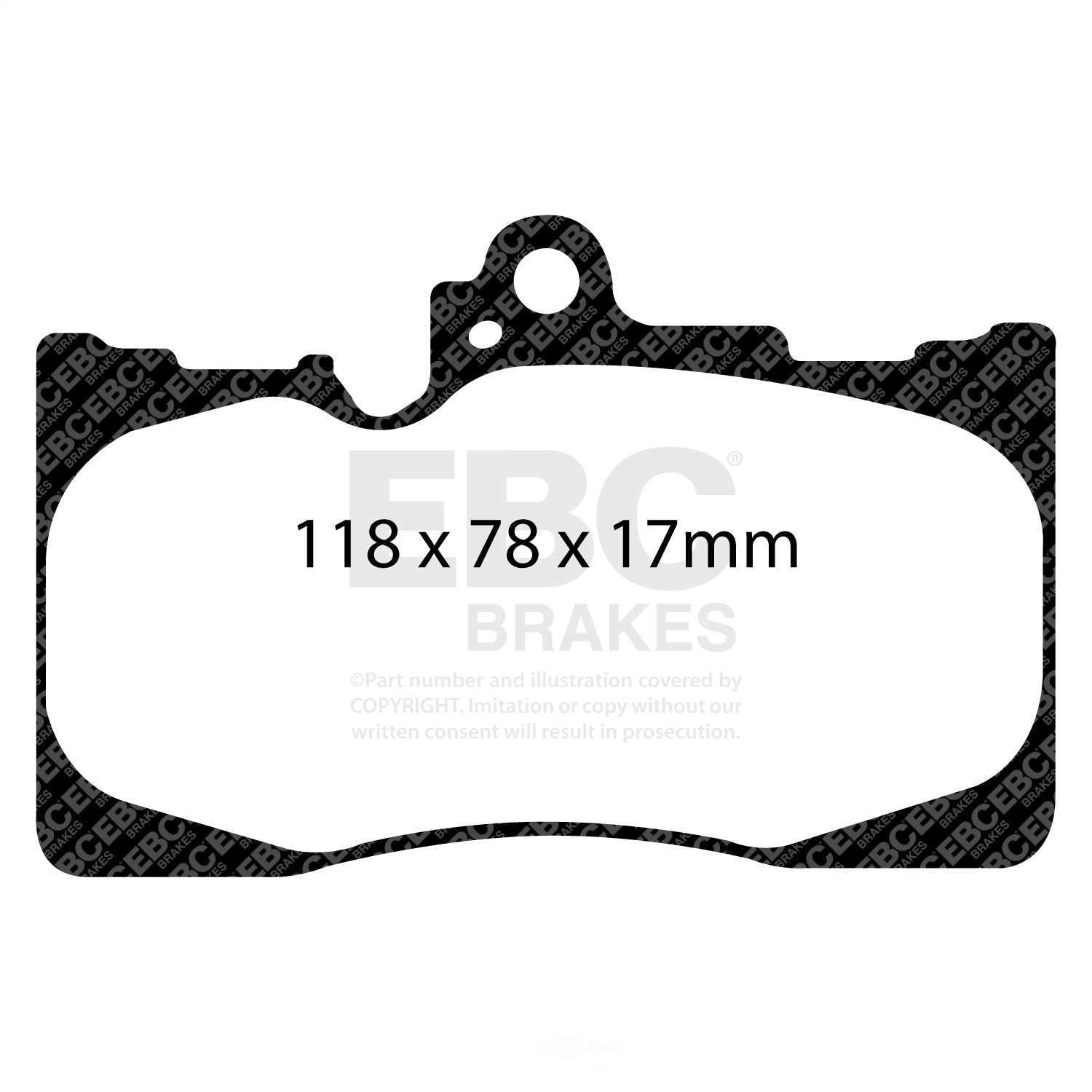 UD1118/ EBC OE Brake Pads Fits select: 2013-2020 LEXUS GS, 2006-2023 LEXUS IS