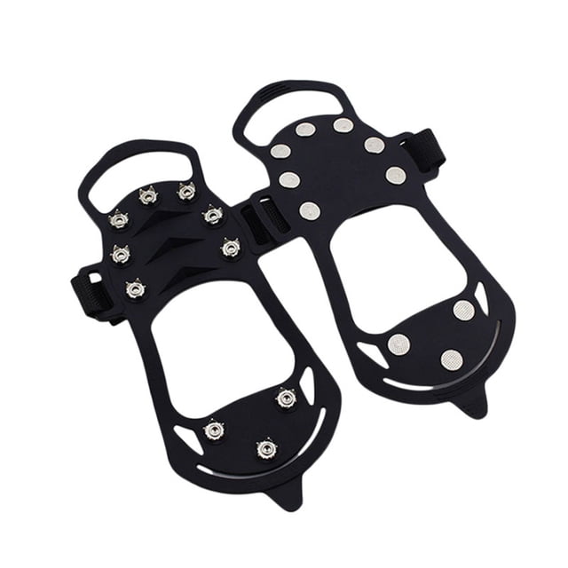 Crampons de Glace pour Randonnée, Alpinisme et Extérieur, Traction Hivernale sur Glace pour Randonnée Sécuritaire et Aventure en Haute Altitude 2 Pcs