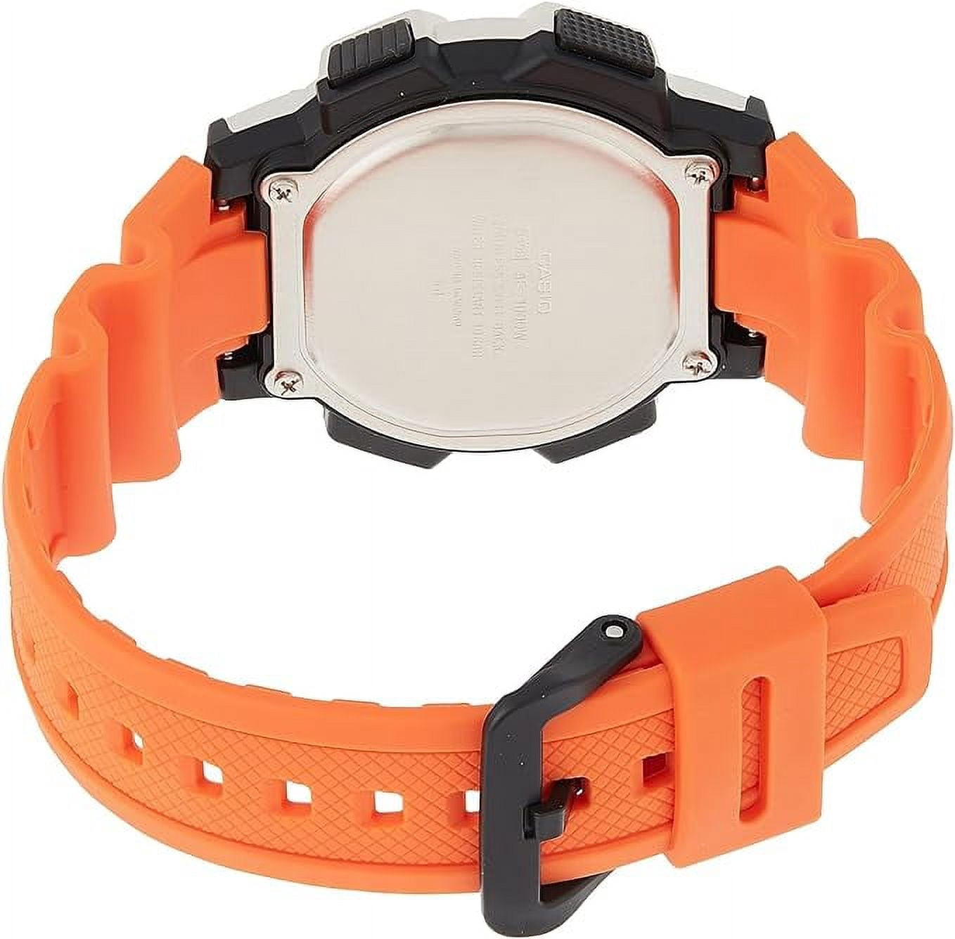 Casio Youth Men's Orange Band Quartz Digital World Time Watch Model AE-1000W-4B