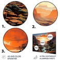 thumbnail image 3 of Designart "Canyon Vertical Vistas painting" Landscapes Metal Wall Decor, 3 of 5