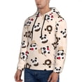 thumbnail image 3 of Kdxio Panda Ice Creams Donuts Print Mens Casual Hooded Collar Drawstring Hoodies Pullover Sweatshirts Casual Long Sleeve Shirts-3X-Large, 3 of 7