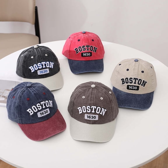 Classic Cartoon Print Baseball Cap for Kids Adjustable Summer Sun Hat with Mesh Back