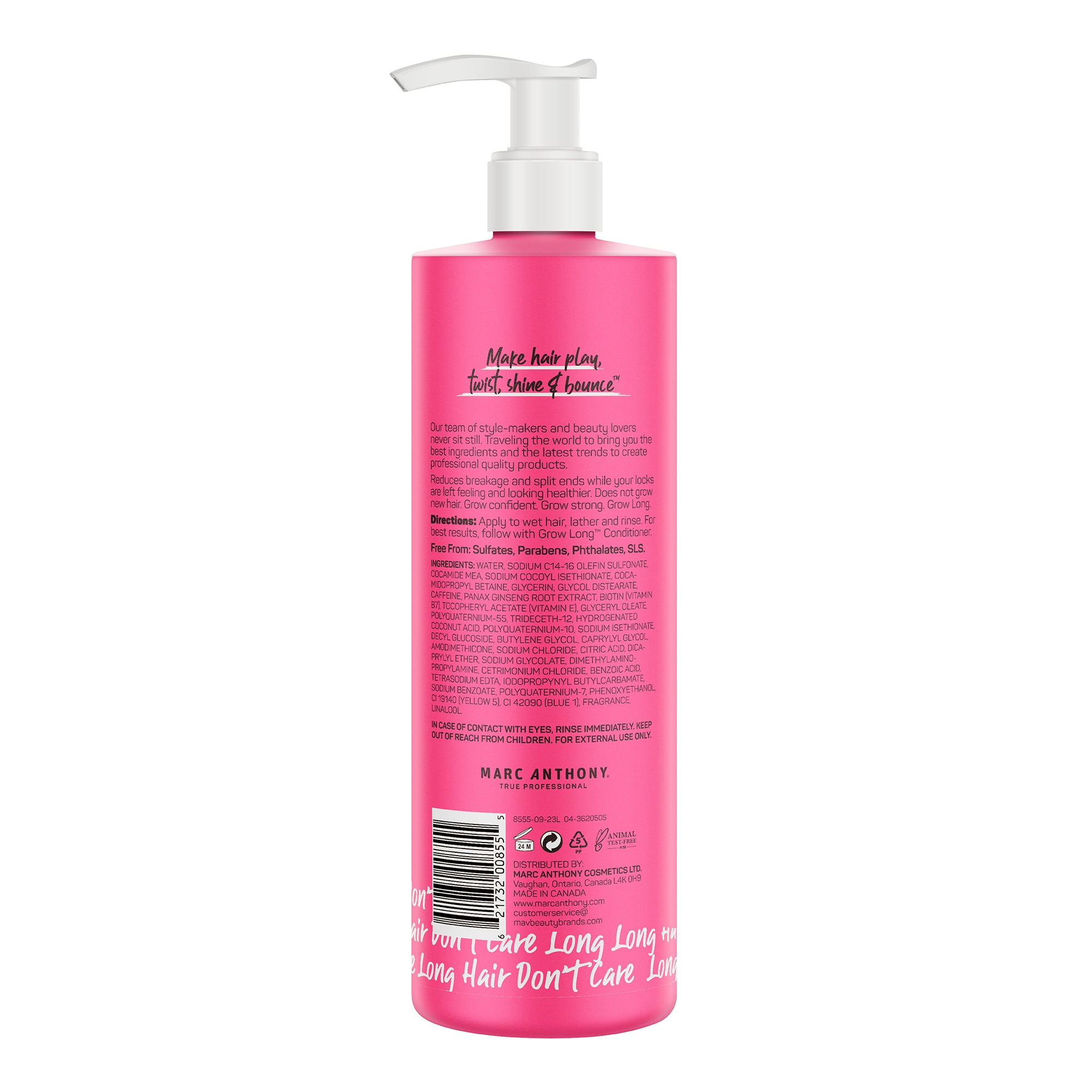 Marc Anthony GROW LONG Super Fast Strength Shampoo, for All Hair Types, with Caffeine & Ginseng, 16 fl oz