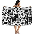 thumbnail image 2 of Gaming Towel Funny Gamer Beach Towel, Gamer Gifts for Boys Kids Adults, Microfiber Black and White Video Game Bath Towels Oversized Quick Dry Sandproof Pool Swim Towel Blanket 30x60, 2 of 12