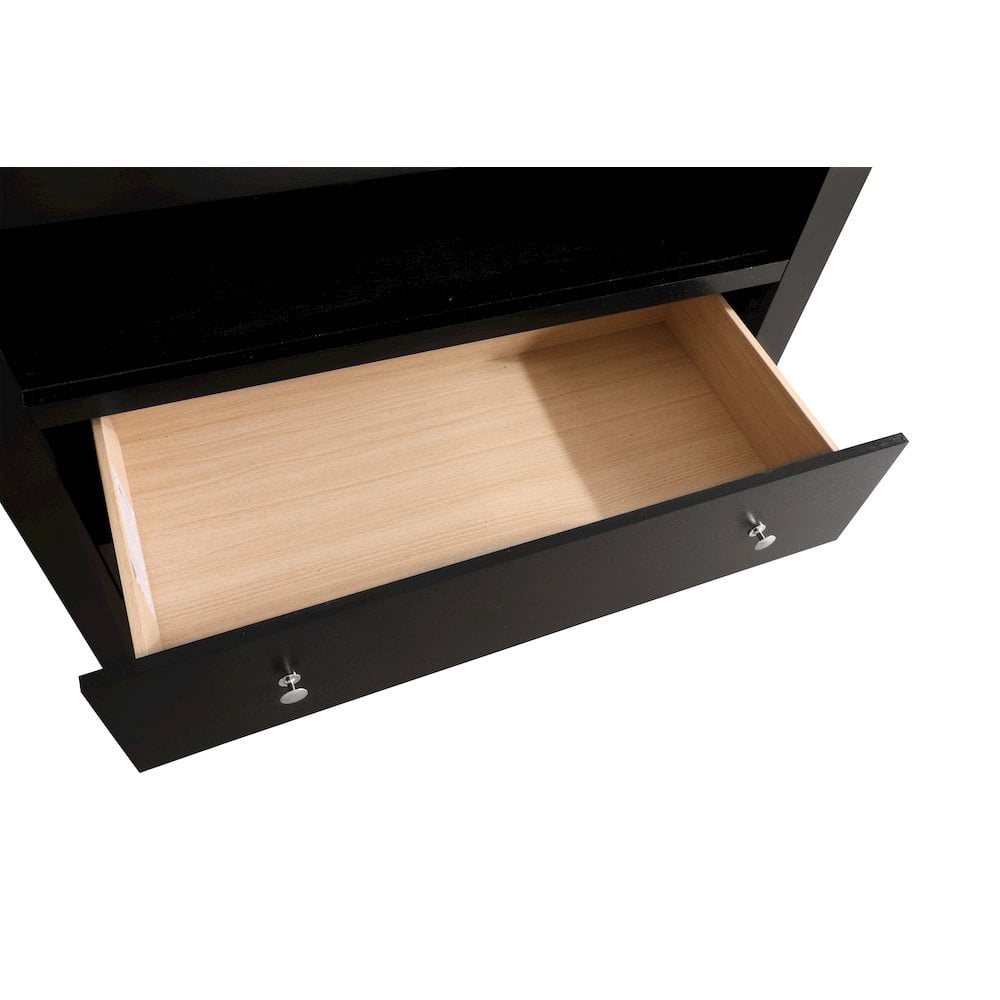 Glory Furniture Burlington Media Chest in Black Color